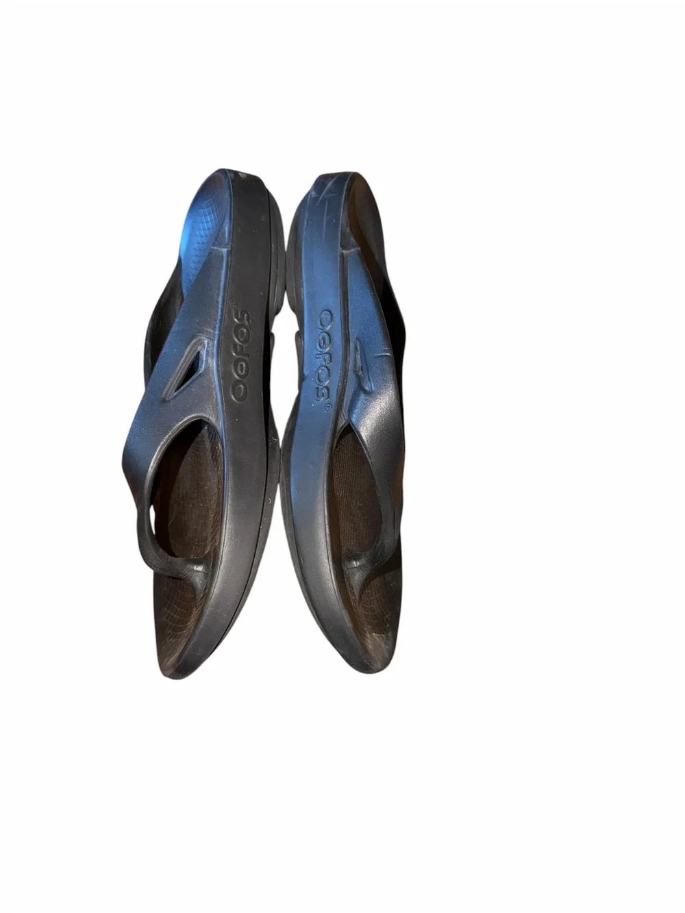 Oofos Men’s Black OOahh Sport Thong Sandals Size 11